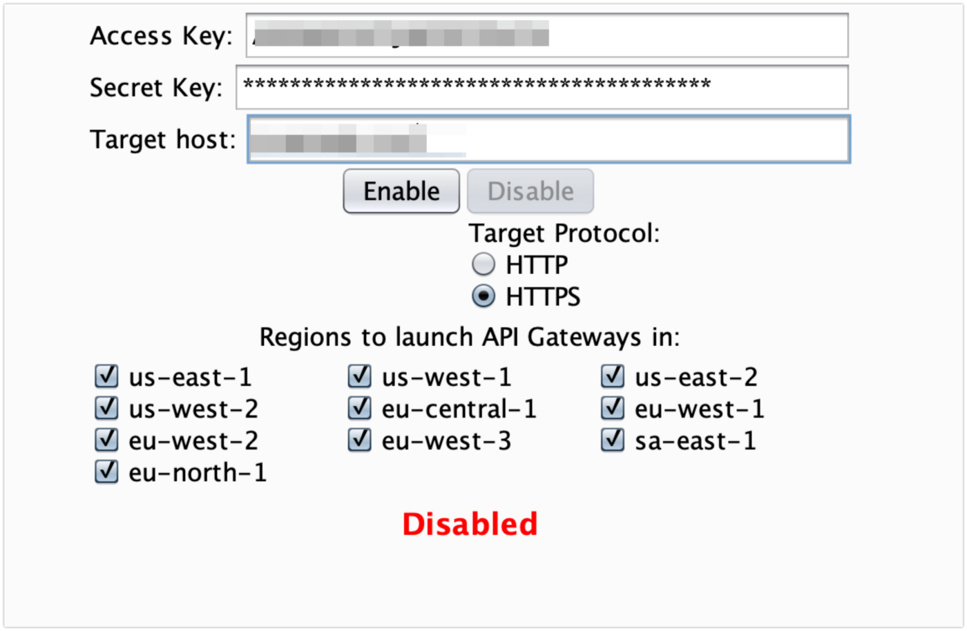 AWS gateway API usage for IP rotation