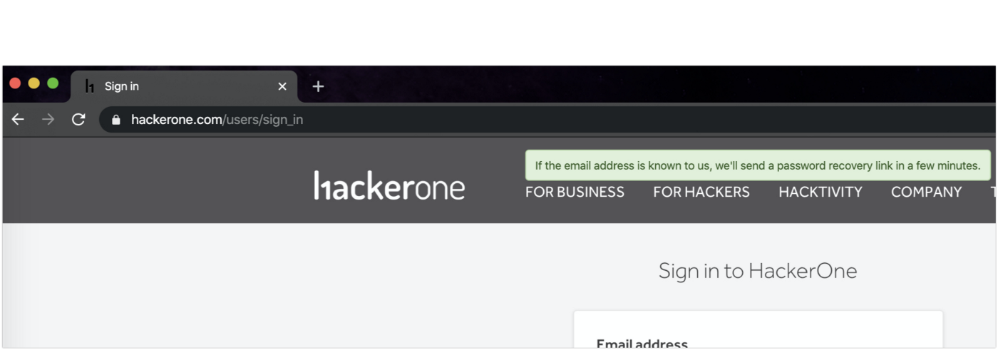 HackerOne login page