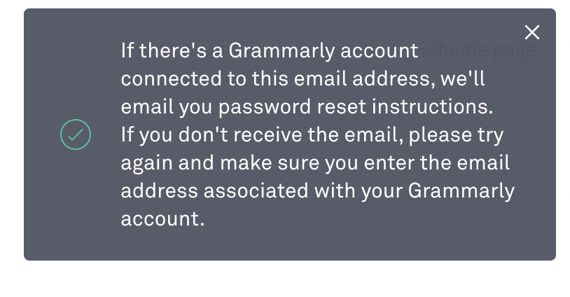 Grammarly message